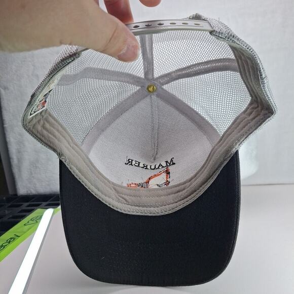 Vintage Maurer Excavating Trucker Snapback Hat Cap Meshback - Picture 6 of 7